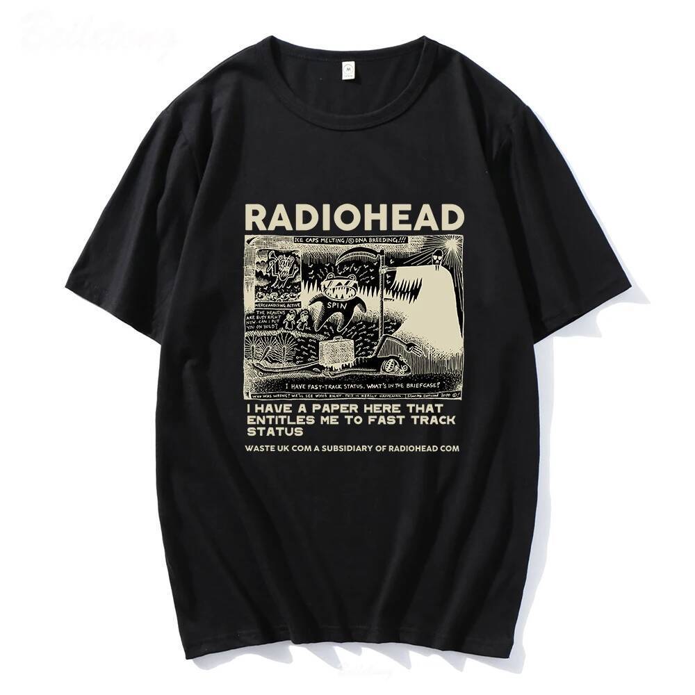 00's Radiohead ツアー Tシャツ Radiohead T Shirt Men Vintage Classic Tees North America Tour Rock