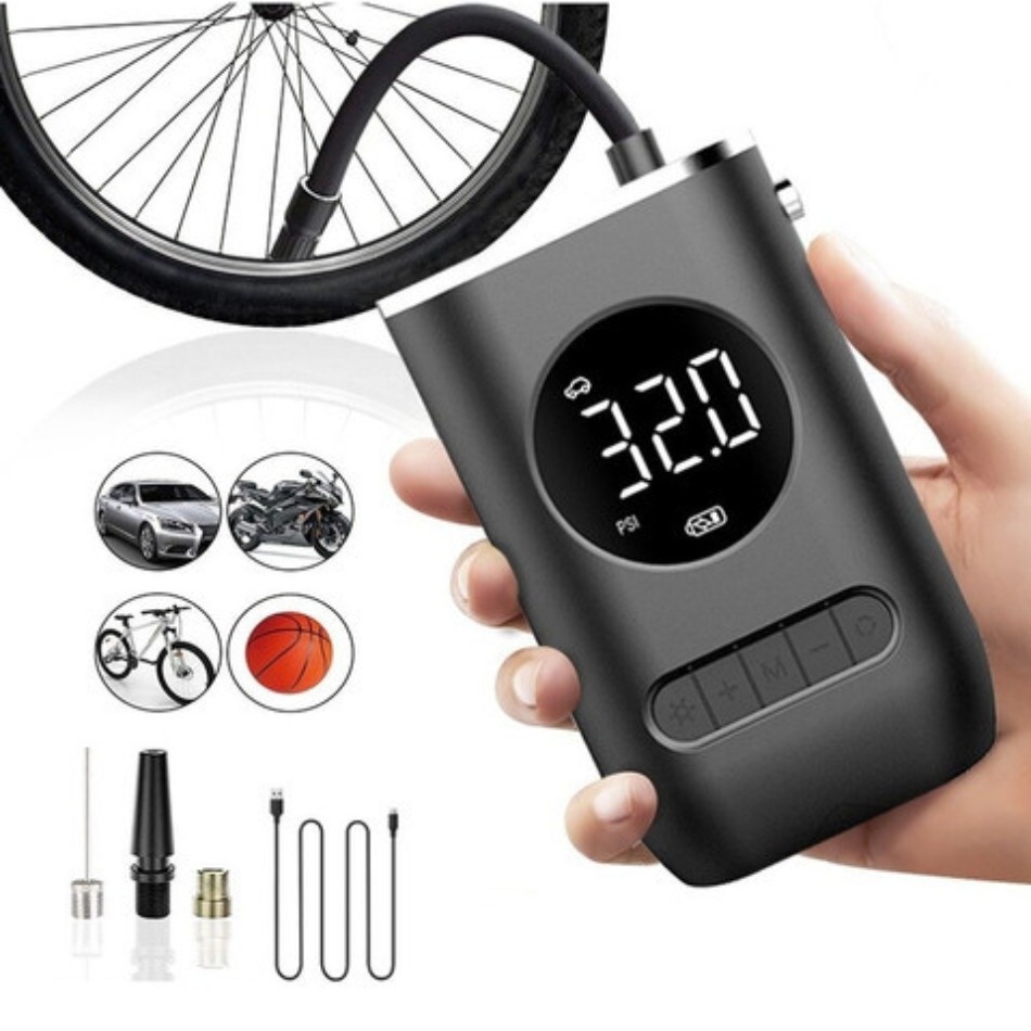 Mini Compressor Elétrico Digital Portátil Carro Bike