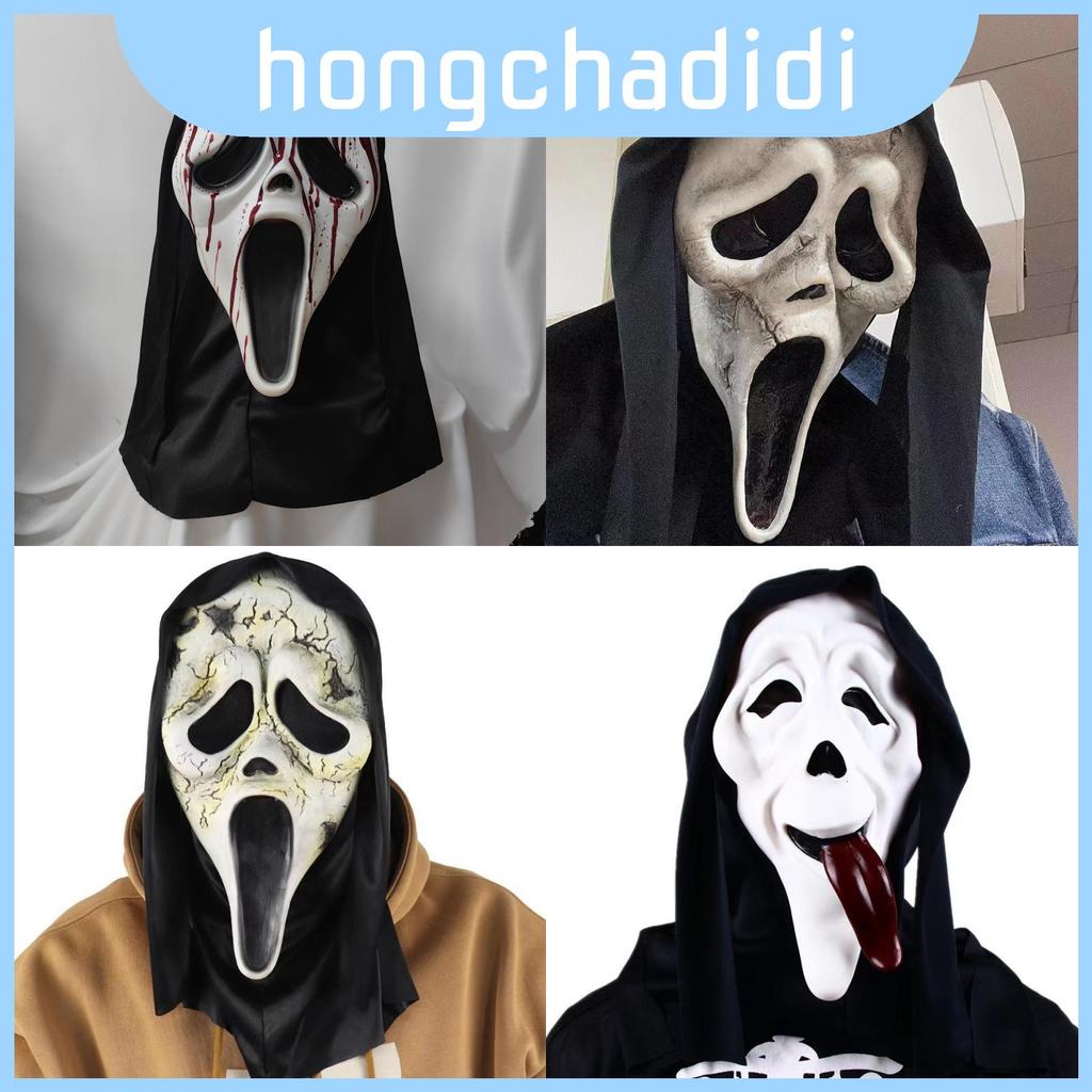 Máscara De Látex Ghostface De Terror – Mascara De Scream Con Efecto Realista, Para Halloween, Casas Encantadas Y Cosplay De Miedo