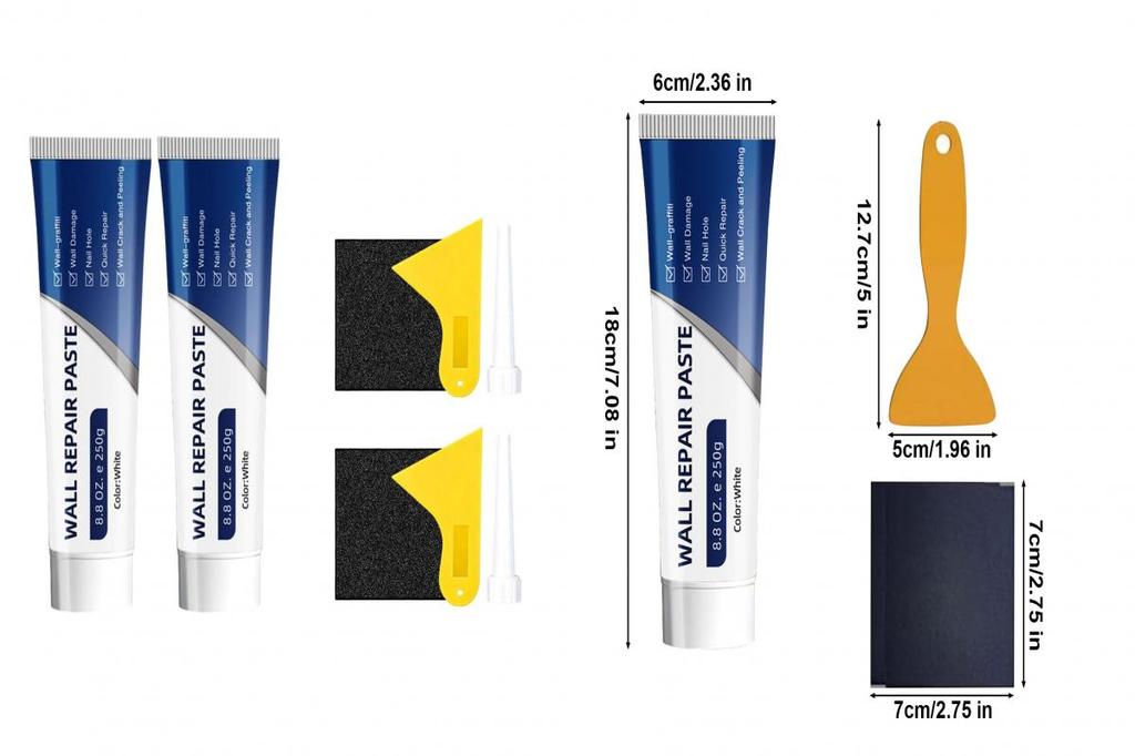 Quick Drying Wall Putty 1/2/3 Sets Drywall Repair Kit with Scraper ...