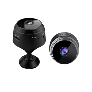 Câmera Espiã Mini HD Wi-Fi com Sensor de Presença, Visão Noturna e Suporte de Encaixe - A9 em Oferta na Shopee