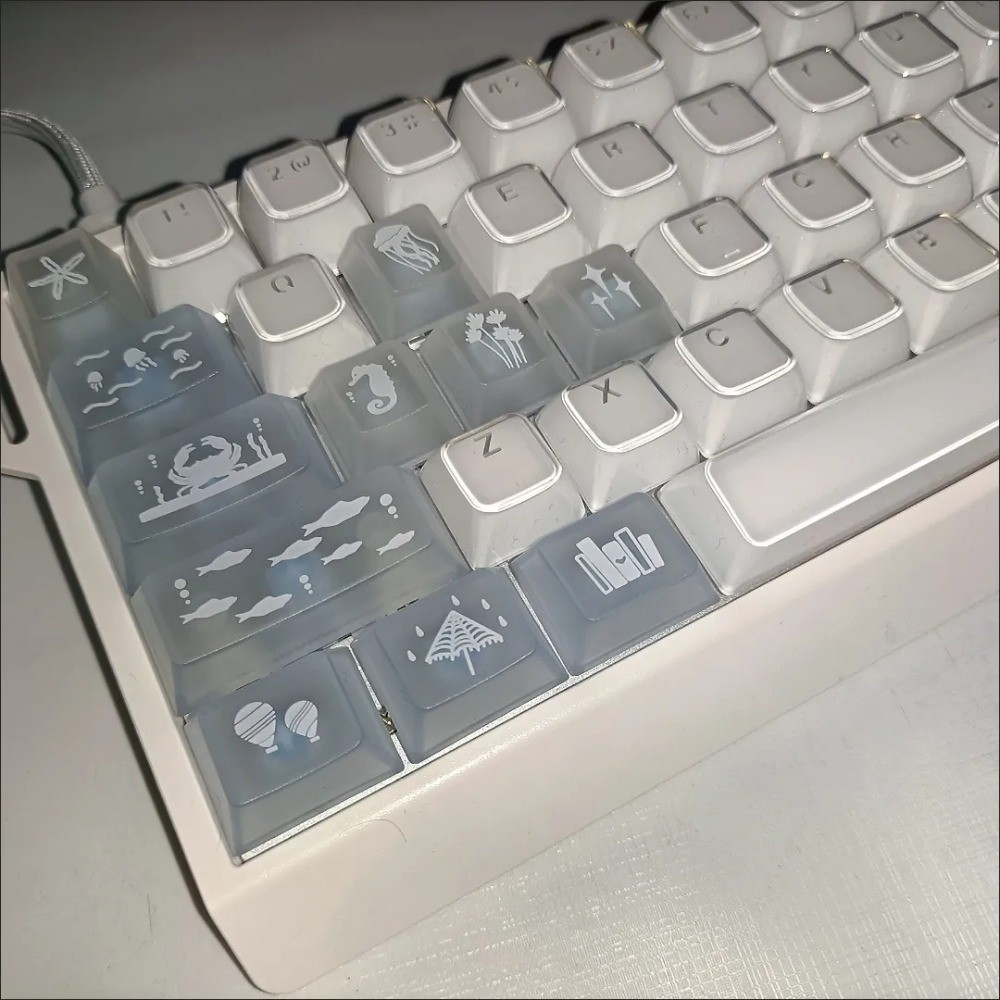 A Floral Note Date Keycaps 26 Teclas Cherry Profile PC Wooting Aula F75 ...