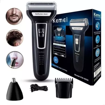 Aparador de Barba e Cortador Pelos Barbeador 3 em 1 Maquina de barbear