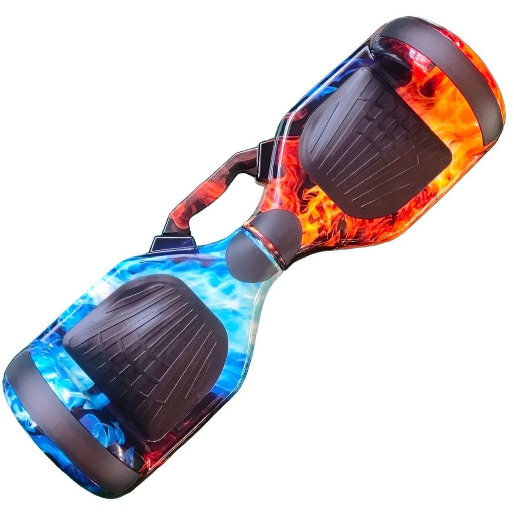 Hoverboard Skate Elétrico 6.5 Led Bluetooth Cores Brinovar Fogo E Gelo ...
