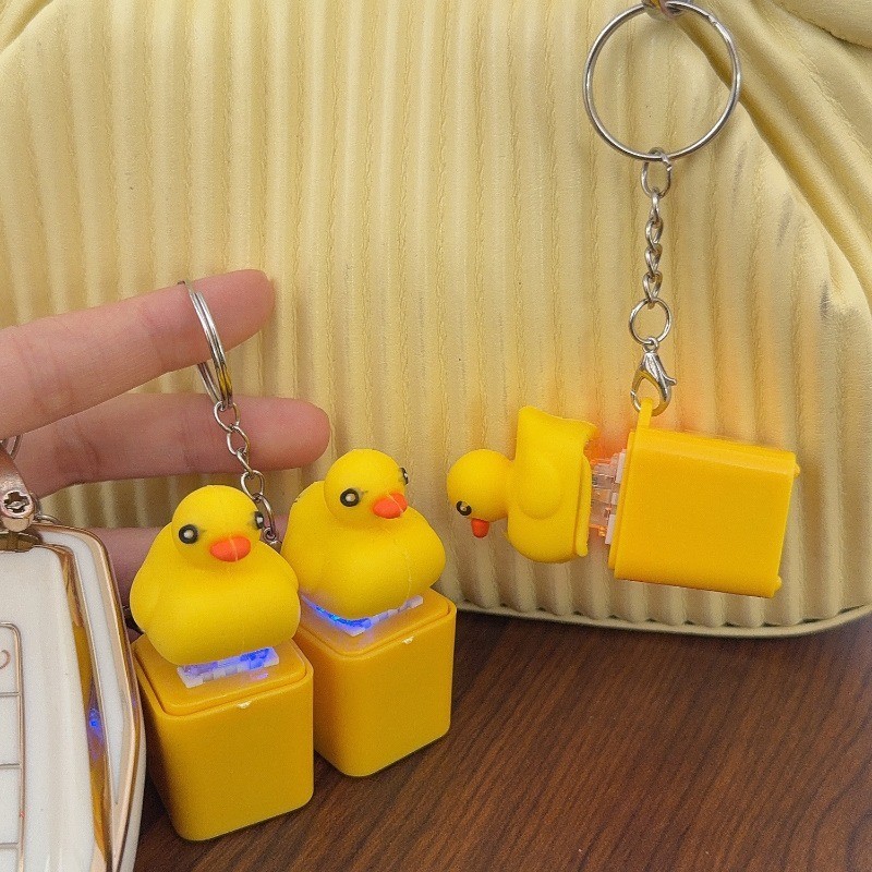 [Rdy Stk] 2-1Pcs Croaking Frog Duck Sound Keychain-Teclado Fidget ...