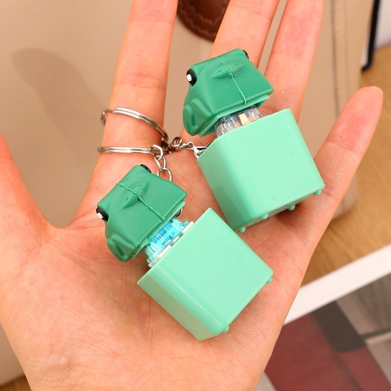 [Rdy Stk] 2-1Pcs Croaking Frog Duck Sound Keychain-Teclado Fidget ...