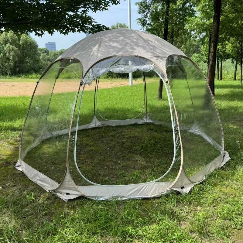 Barraca de acampamento ao ar livre sala oca portátil dobrável acampamento engrossado b & b restaurante edifício livre