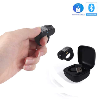 Novo Anel De Dedo Portátil Sem Fio Bluetooth Modo Duplo Mause Controle Remoto Tiktok Página Flip Ratos Com touchpad Para