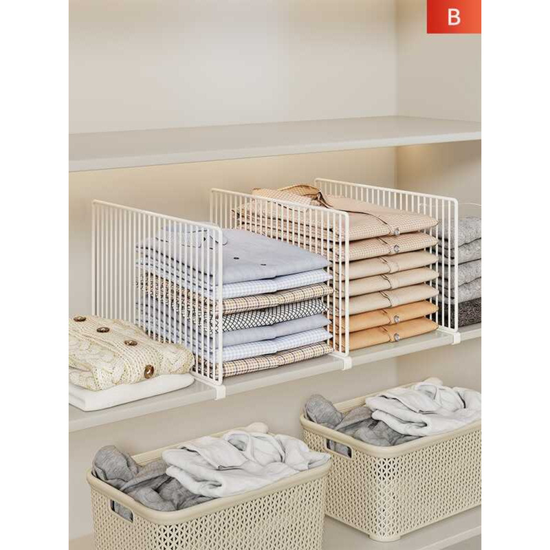 Divisória em camadas para guarda-roupa doméstico, rack de armazenamento ...