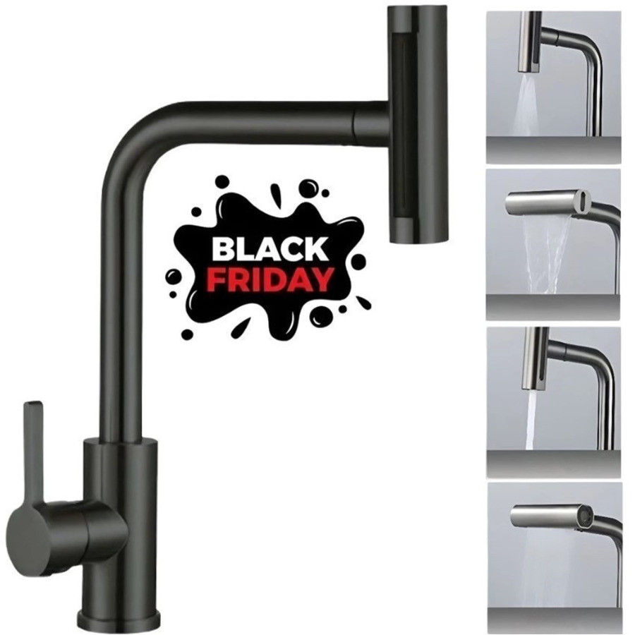 Torneira Gourmet Rotativa 4 Jatos 360° Monocomando Cozinha e Bancada Leo Store BR