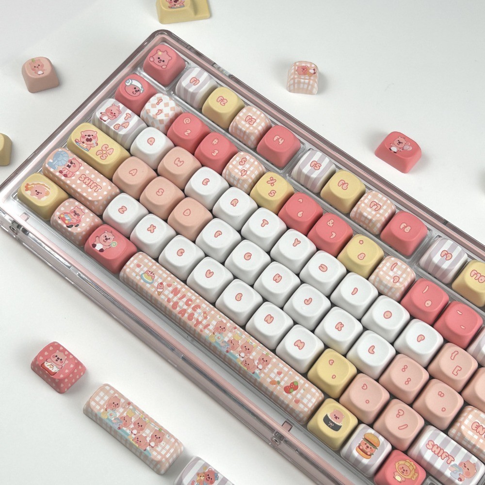 Loopy Keycap 130 Teclas PBT MOA Perfil Cinco Lados Sublimação De Tinta ...
