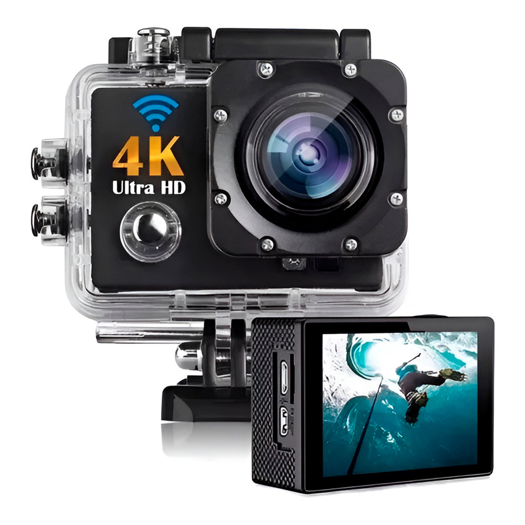 Câmera De Ação 4K Ultra HD Com Wifi A Prova D'água | Shopee Brasil