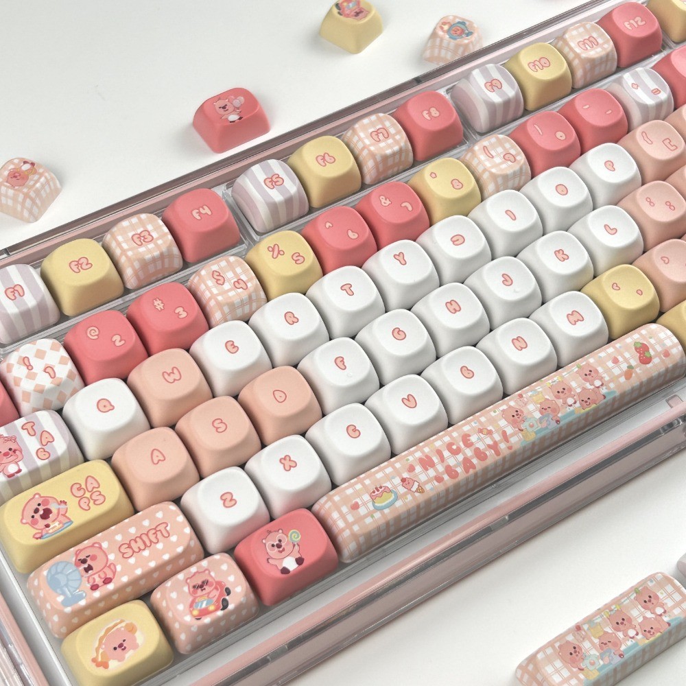 Loopy Keycap 130 Teclas PBT MOA Perfil Cinco Lados Sublimação De Tinta ...