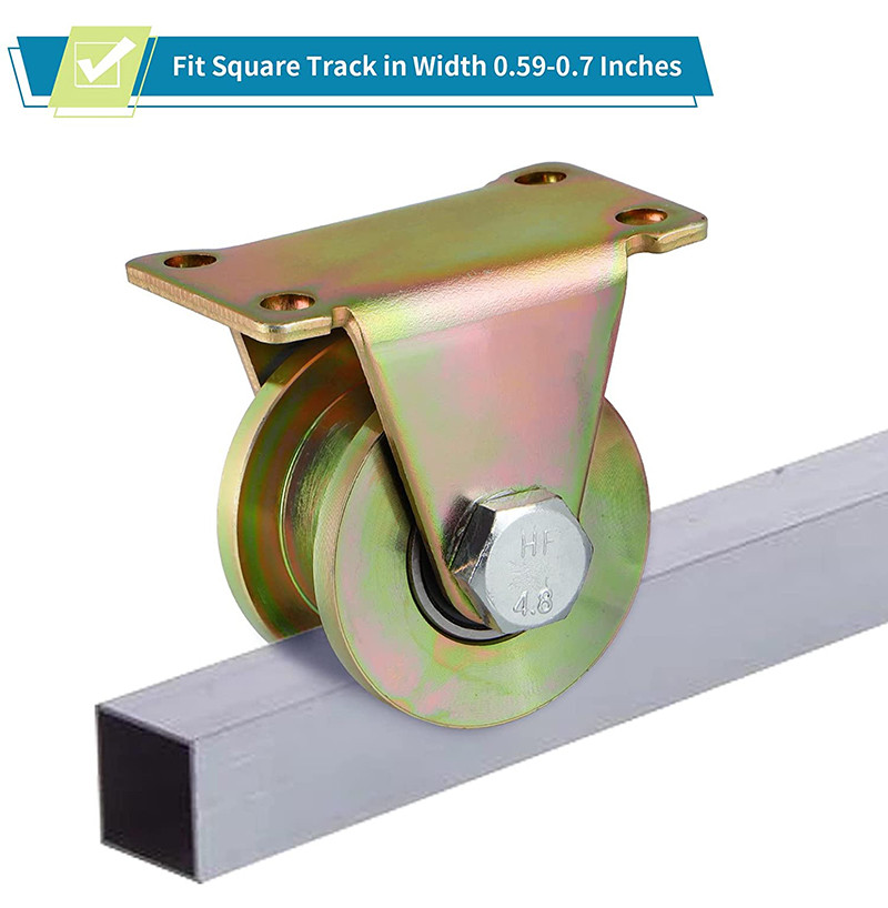 Roda De Ranhura De 2 " , Rodízio Rígido Resistente Tipo H Para Trilho