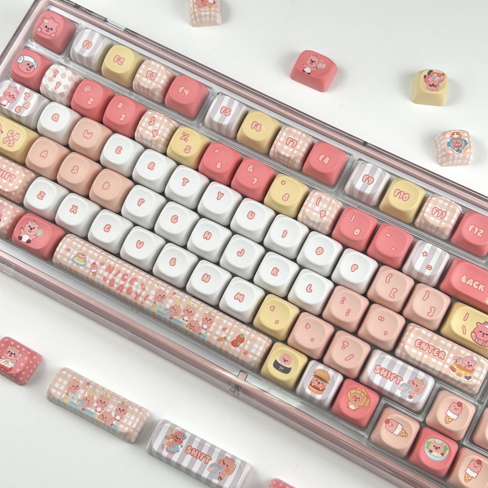 Loopy Keycap 130 Teclas PBT MOA Perfil Cinco Lados Sublimação De Tinta ...