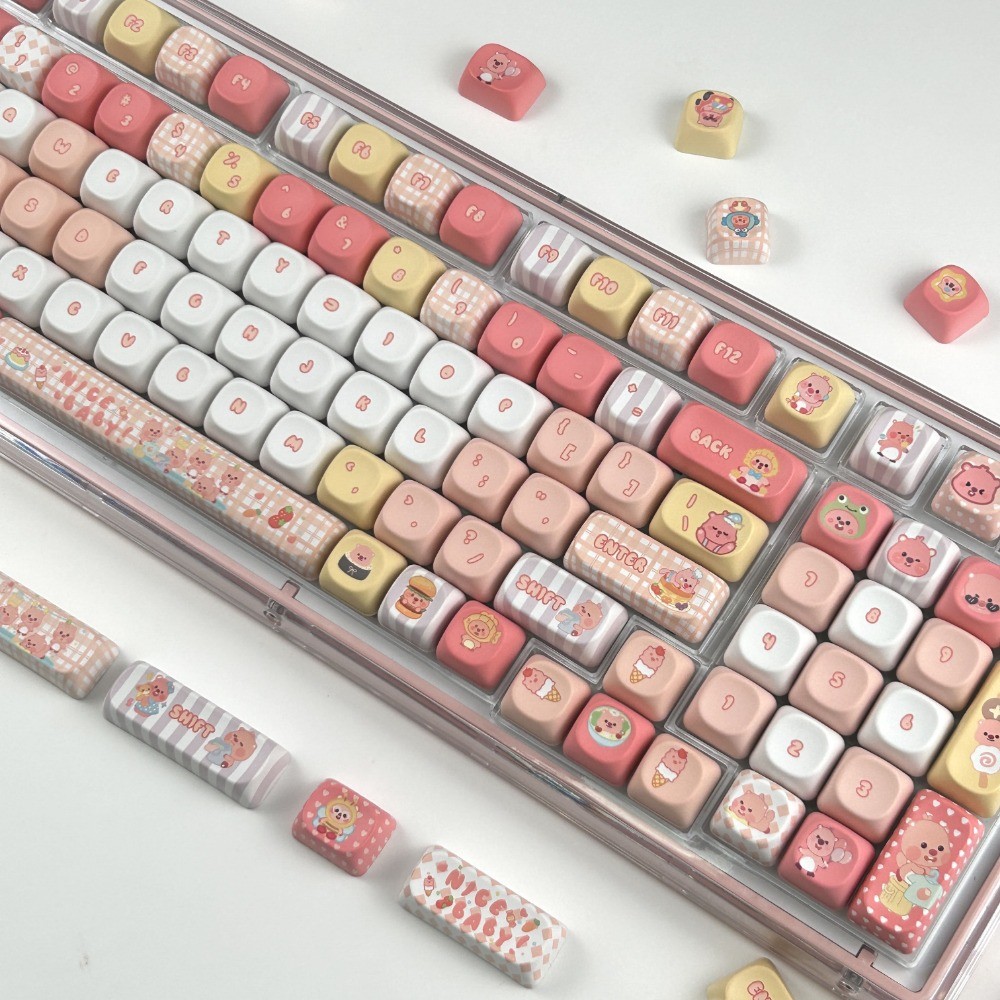 Loopy Keycap 130 Teclas PBT MOA Perfil Cinco Lados Sublimação De Tinta ...