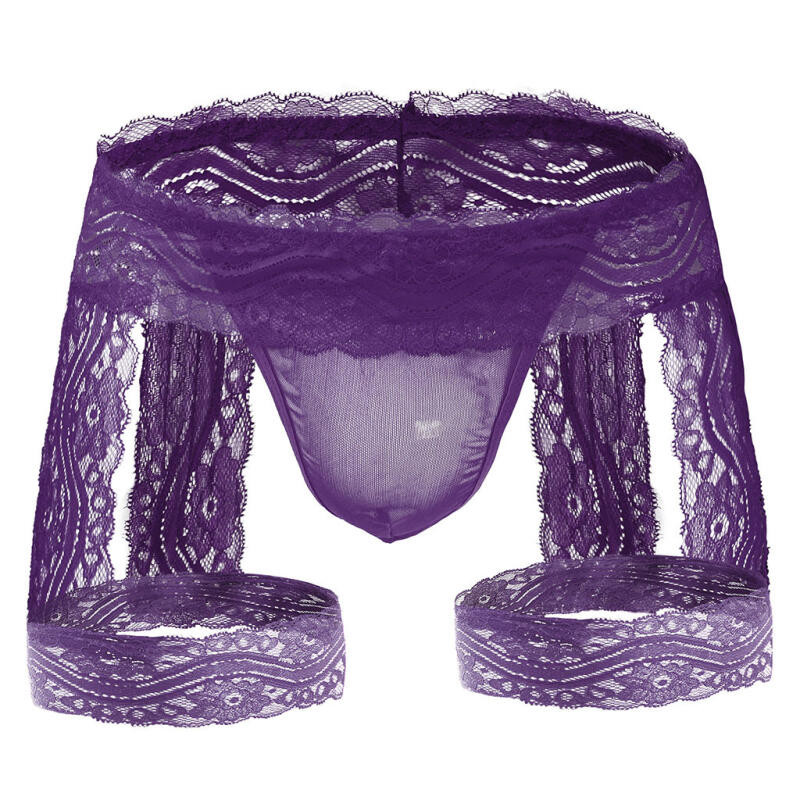 Cueca Masculina Sexy Sissy Renda Tanga Biquíni Cuecas Masculinas Fio ...