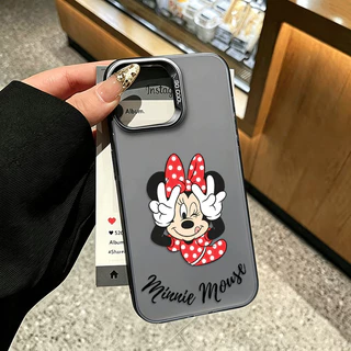 Capinha de Celular Ratinha MinnieLaço iPhone 13 11 15 14 12 16 17 18 PRO X XR XS MAX PLUS Anti Impacto