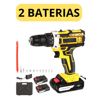 Parafusadeira Sem Fio 2 Baterias 36V + Jogo de Maleta Bivolt | BT-DZ42