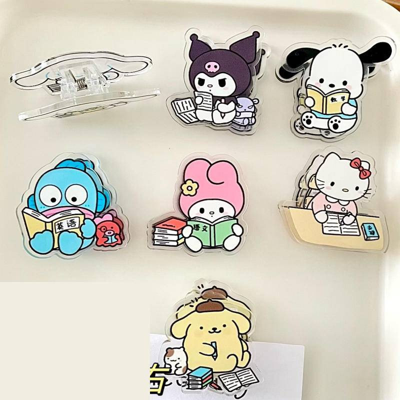 7 Estilos Sanrio Mymelody Kuromi Cinnamoroll Pom Purin Pochacco Clipes ...