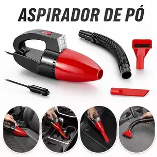 Aspirador de Pó e Líquido Portátil Carro Veicular 12v 60W Com Fio