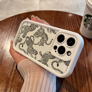 Capinha de Celular leopardo iPhone 13 15 11 12 14 16 17 Pro Max Plus XR XS Premium Proteção Anti Impacto Promoção