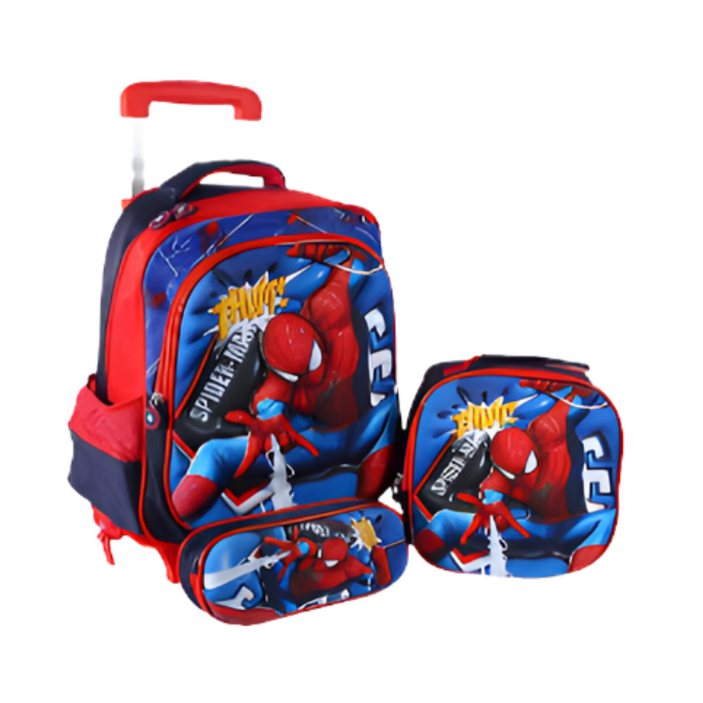 Homem-Aranha Tradicional - Mochila de Rodinha 3D - 3 em 1 para a rotina ...