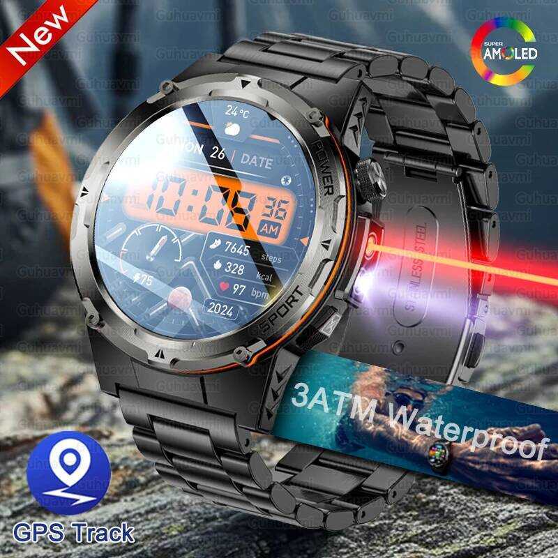 GPS Smart 2025 Novo Para IOS Smartwatch Homens 3ATM À Prova D'água 100 ...