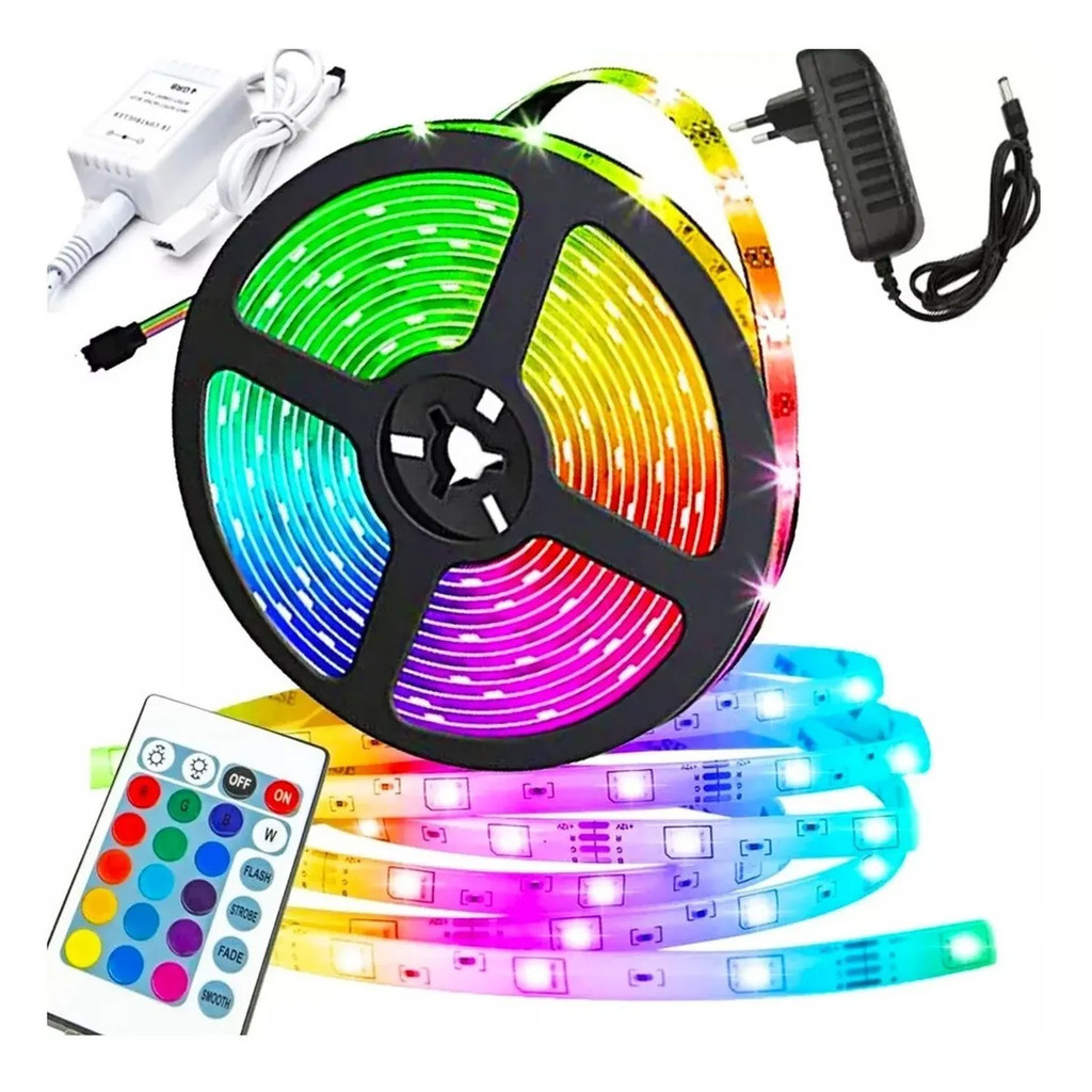 Fita de LED RGB com Controle Remoto