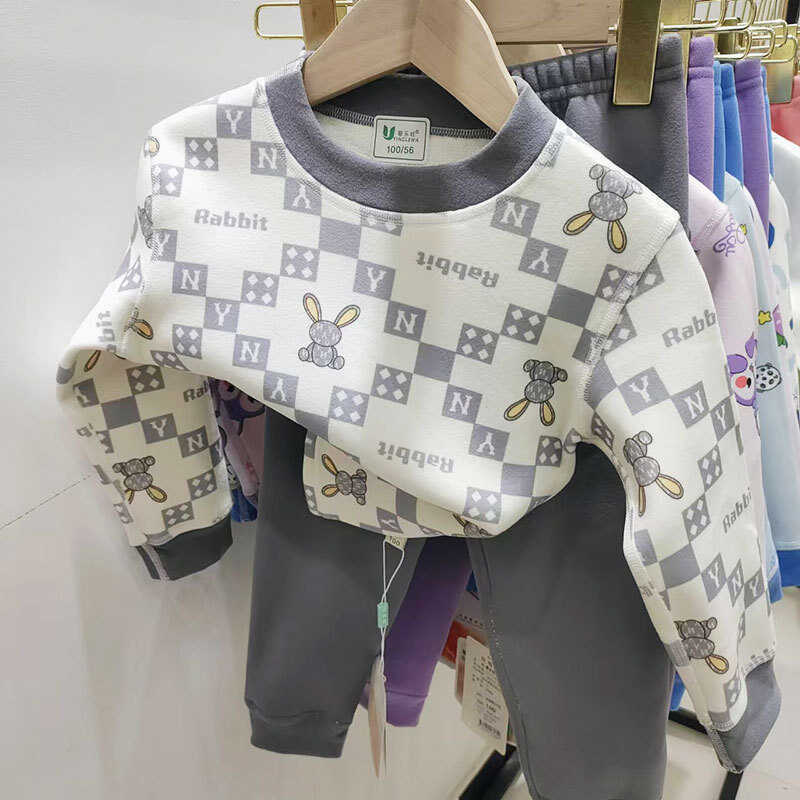 Conjunto de roupa íntima térmica infantil versão AB alemão veludo ...