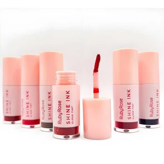 Ruby Rose Gloss Tint Shine Ink - Linha Rosa | Batom Gloss de Longa Duração HBL6600 em Oferta na Shopee