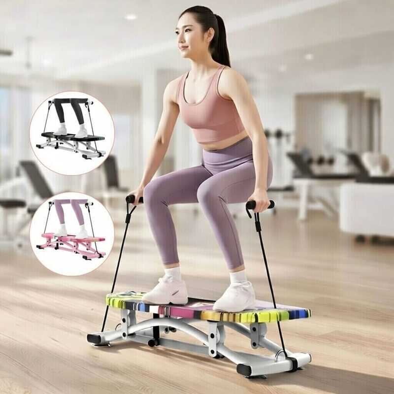 Prancha de Equilíbrio Mini Stepper para Adultos com Faixas de Resistência em Oferta na Shopee