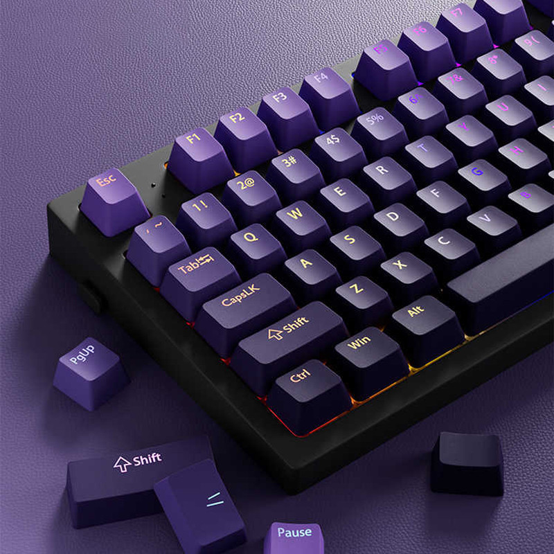 Perfil OEM Roxo Double Shot PBT Keycaps RGB Backlit Para MX Switches ...