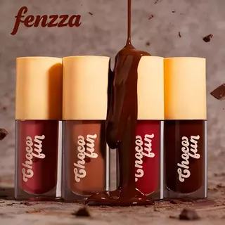 Lip Tint Gloss Cream Choco Fun Fenzza 4.5ml - Novas Cores Shine FZ20085 em Oferta na Shopee