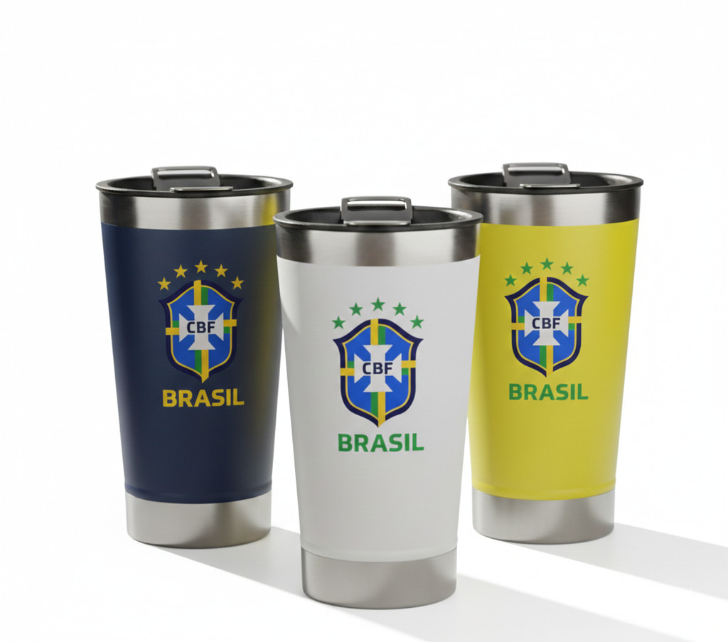 Copo Térmico Brasil LOGO BRASIL DTF - AZUL