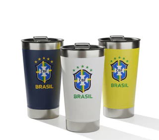Copo Térmico Brasil LOGO BRASIL DTF - AZUL