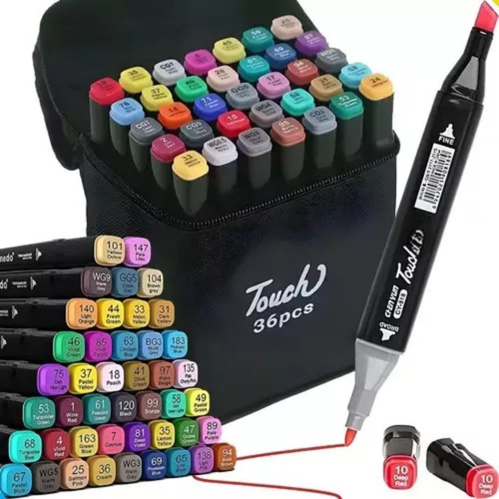 Maleta De Canetinhas Coloridas 36 Cores Para Desenho Marcador ...