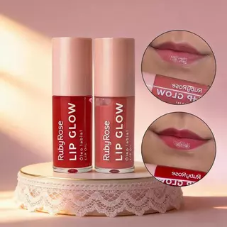 Ruby Rose Lip Glow Óleo Labial - Lip Tint - Brilho e Hidratação - beleza e natural HB-L6502 em Oferta na Shopee