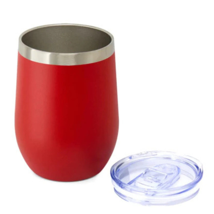 Personalizado - COPO CUIA Térmico Inox com Tampa Antivazamento (360 ml) - Vermelho