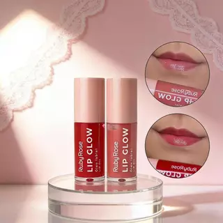 Ruby Rose Lip Glow Óleo Labial - Lip Tint - Brilho e Hidratação - beleza e natural HB-L6502M em Oferta na Shopee