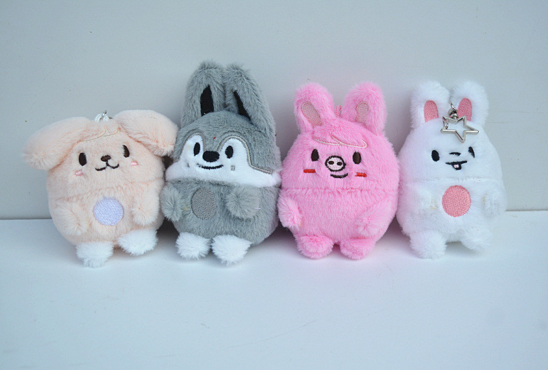 Kpop Idol SK Coelho Cabelo mini Brinquedo De Pelúcia Chaveiro Ovo skzoo ...