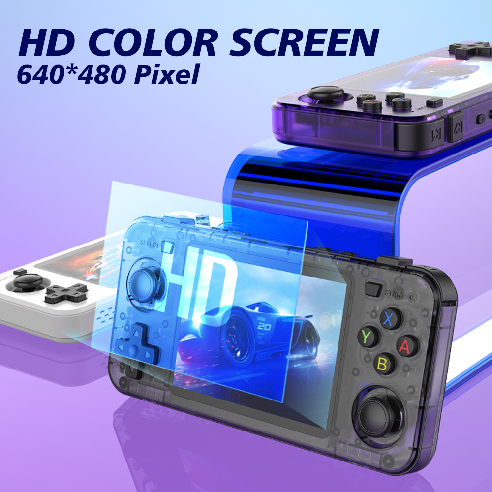 R36H Console De Videogame Retrô 3.5 Tela IPS RK3326 3000 MAh Sistema ...
