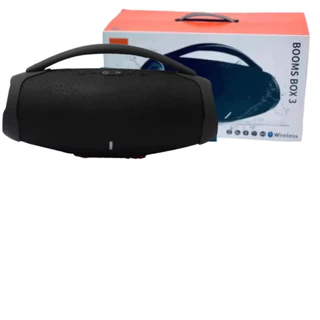 PRETO - Caixa De Som Boombox Bluetooth Bivolt em Oferta na Shopee