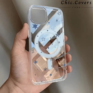 Capinha Capa de e céu noturno encantado Transparente Para iPhone 11 14 15 16 12 17 13 pro max 7/8 plus produto em alta