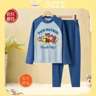 [OSEE] Paw Patrol Conjunto Térmico Infantil Outono Inverno Pijama Manga Comprida Calças Compridas De Duas Peças Para Cas em Oferta na Shopee