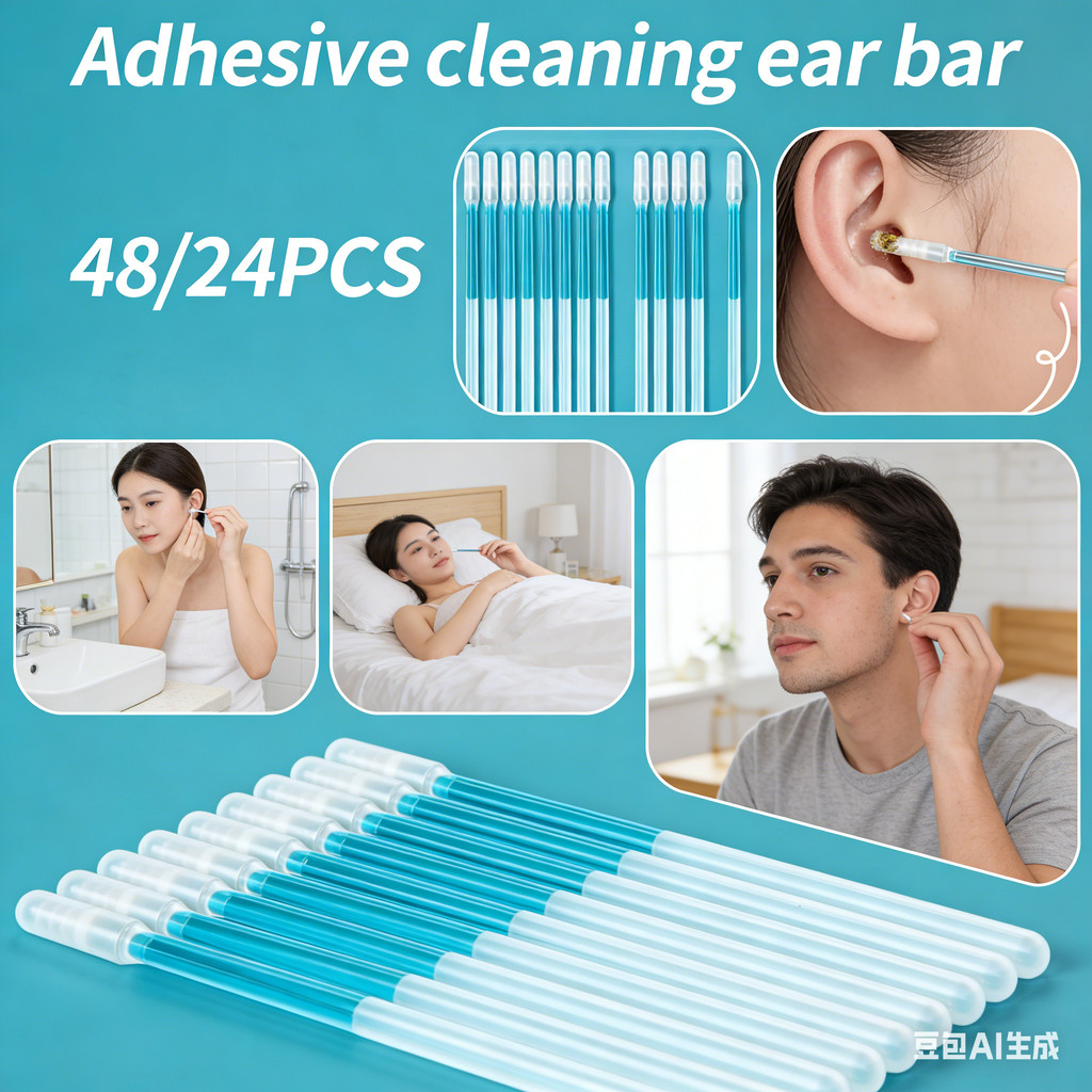 Vendedores Quentes 48pcs Atualizar Forte Adesão Orelha Pegajosa 4/5 Mm Reutilizável Cotonete De Algodão Ferramentas De