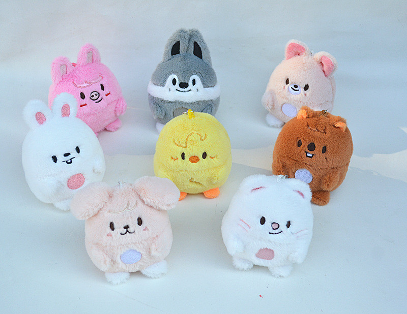 Kpop Idol SK Coelho Cabelo mini Brinquedo De Pelúcia Chaveiro Ovo skzoo ...