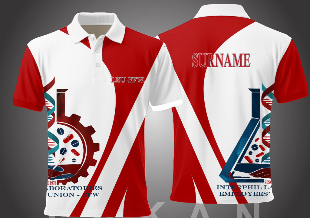 Camisa Polo Interphil Laboratories Union-Ffw | Sobrenome Personalizado ...