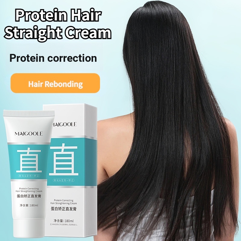 Conjunto De Rebonding MAIGOOLE Protein Correcting Hair Straightening Creme 180ml Shopee Brasil