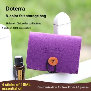 * *-* Saco De Armazenagem Para Garrafas De Óleo Essencial Roll-On 10ml Feltro De 6 Embalagens Multi-Color Portátil De Embreagem Manual Pode Ser Personalizado Doterra